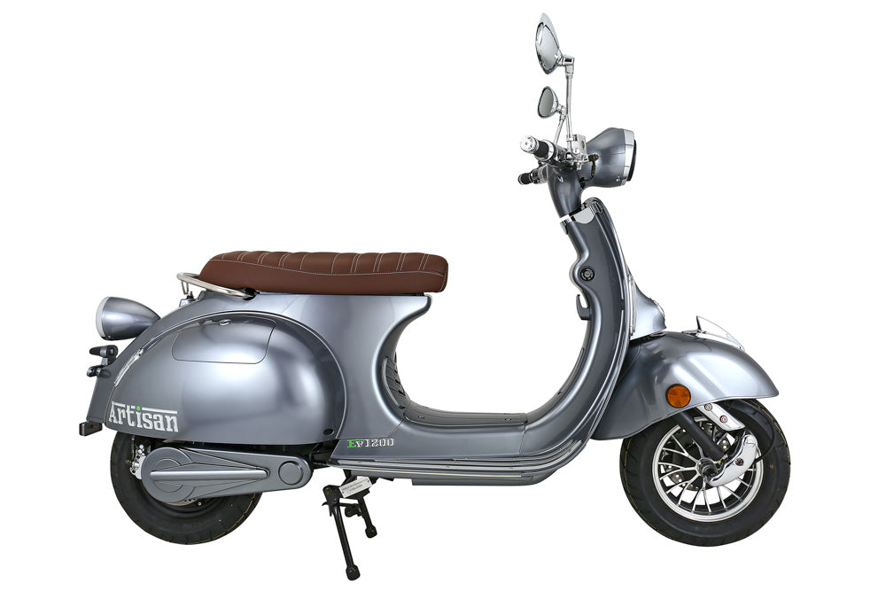 Artisan-EV2000R-Electric Moped-Metallic Storm Grey-25 Miles (1 Battery)-urban.ebikes