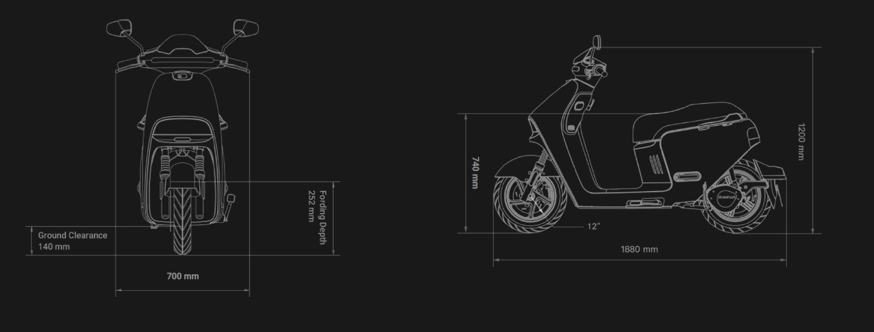 Dimensions Blueshark 45 Lite